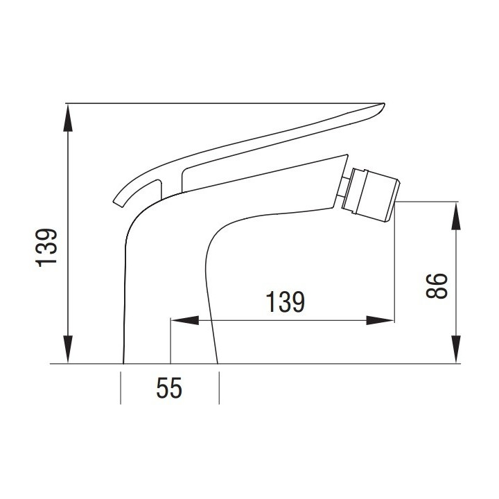 Bateria bidetowa Art Platino Emira Jednouchwytowa, wysokość 13.9cm chrom/biała - sanitbuy.pl