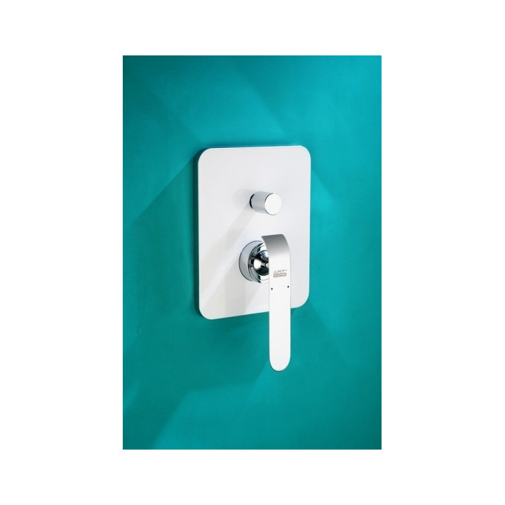 Bateria podtynkowa z przełącznikiem Art Platino Emira jednouchwytowa chrom/biała - sanitbuy.pl