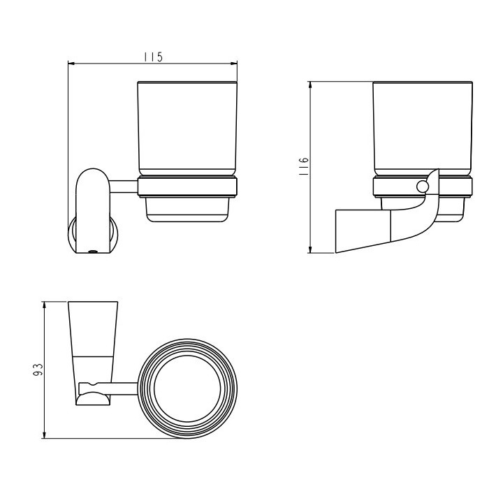 Art Platino Emira Uchwyt ze szklanką, chrom - sanitbuy.pl