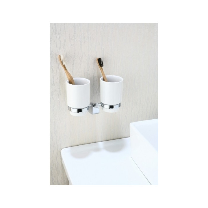Art Platino Emira Uchwyt z dwoma szklankami, chrom - sanitbuy.pl
