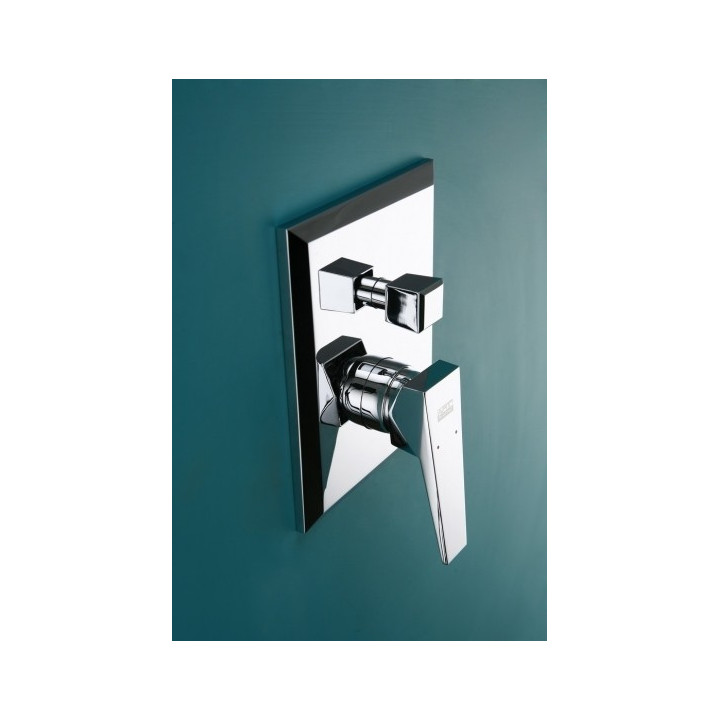 Bateria wannowo-prysznicowa Art Platino Rok jednouchwytowa podtynkowa z przełącznikiem, 2-odbiorniki, chrom - sanitbuy.pl