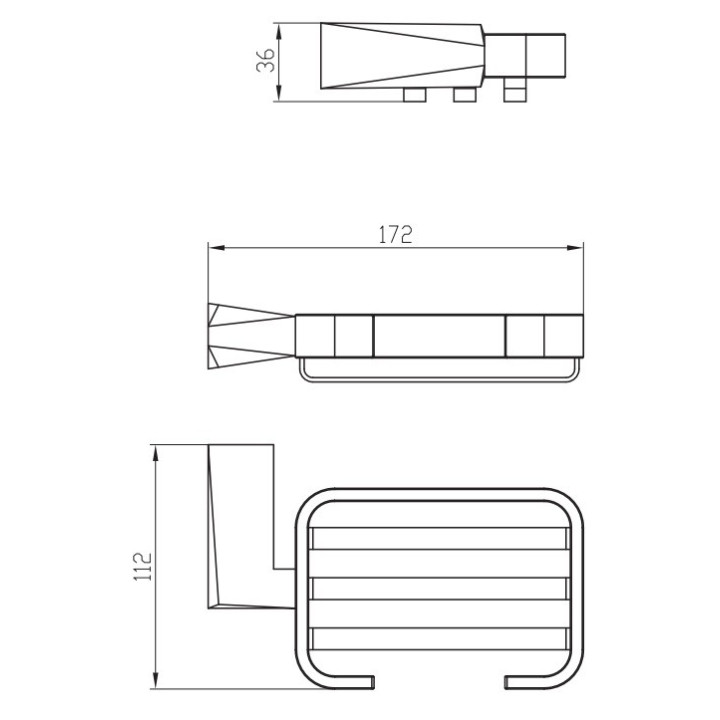 Mydelniczka prysznicowa Art Platino Rok naścienna, chrom - sanitbuy.pl