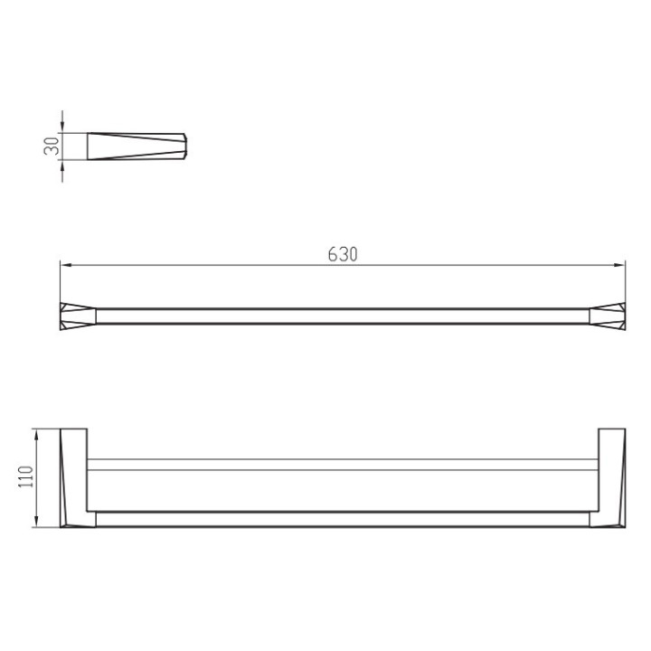 Wieszak na ręczniki podwójny Art Platino Rok chrom - sanitbuy.pl