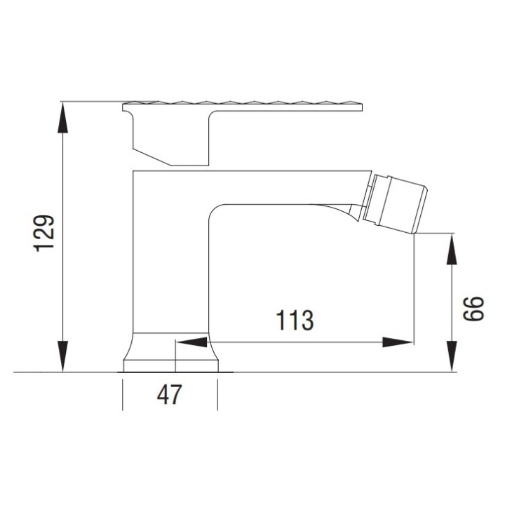 Bateria bidetowa Art Platino Panama Jednouchwytowa chrom - sanitbuy.pl