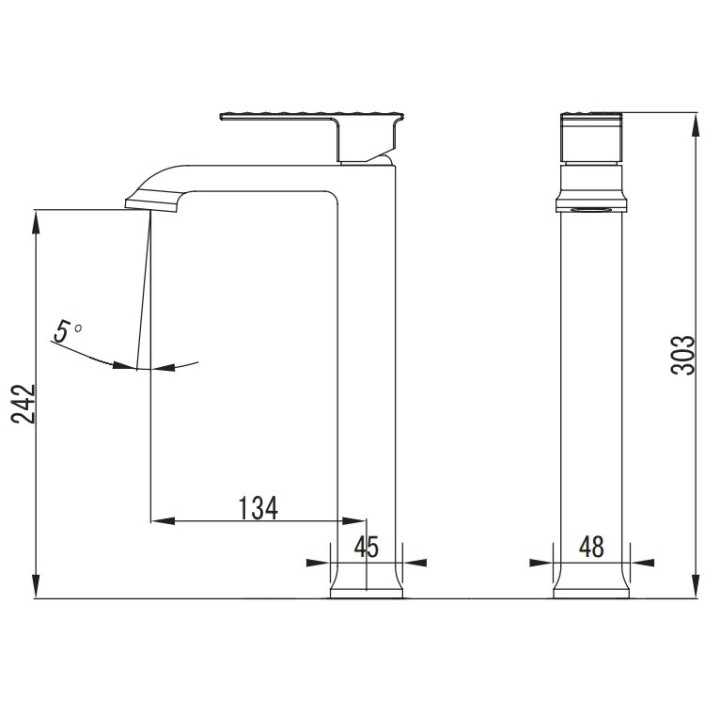 Bateria umywalkowa Art Platino Panama Jednouchwytowa wysoka, chrom - sanitbuy.pl