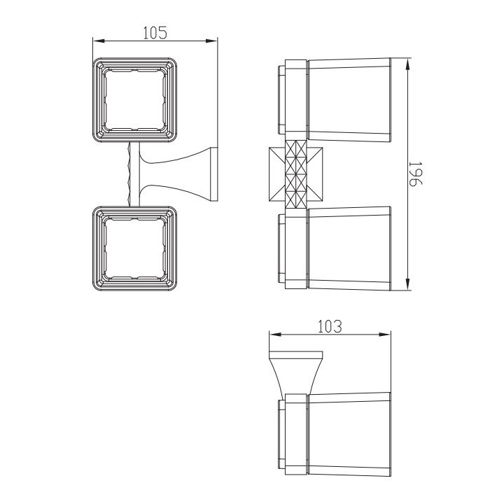 Uchwyt z dwoma szklankami Art Platino Panama chrom - sanitbuy.pl