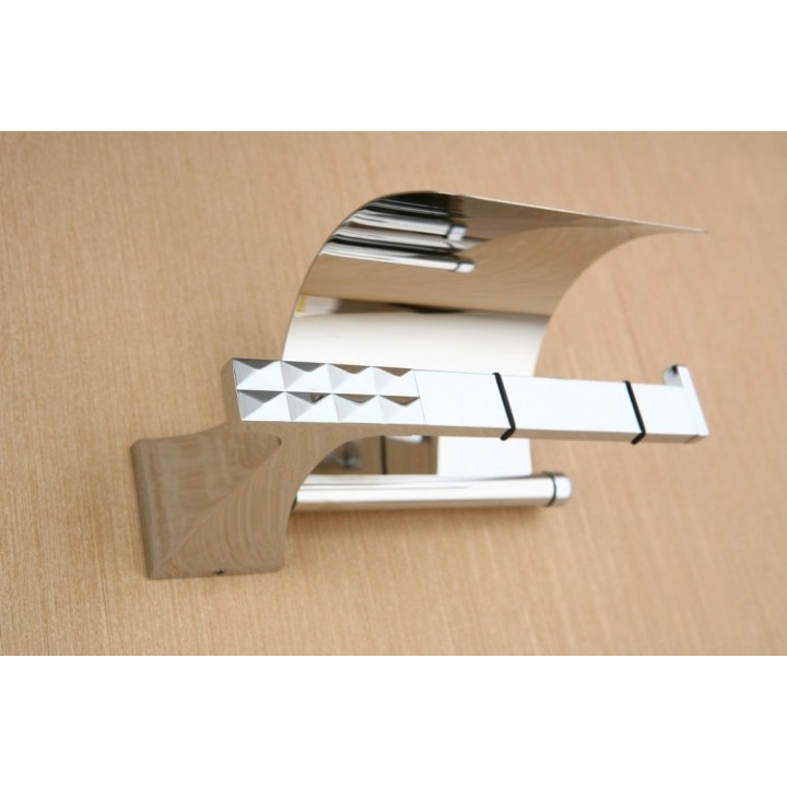 Uchwyt na papier toaletowy Art Platino Panama z klapką, chrom - sanitbuy.pl