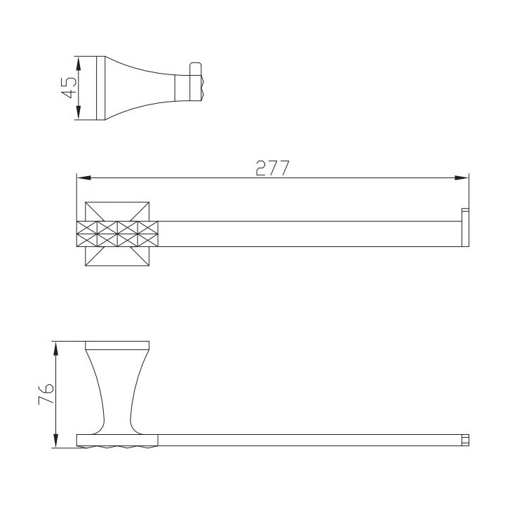 Wieszak na ręczniki Art Platino Panama prostokątny, chrom- sanitbuy.pl