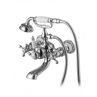 Bateria wannowa Art Platino Nikolas dwuuchwytowa natynkowa, chrom - sanitbuy.pl