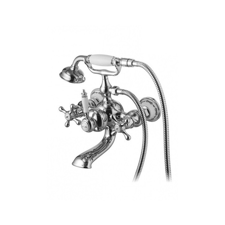 Bateria wannowa Art Platino Nikolas dwuuchwytowa natynkowa, chrom - sanitbuy.pl