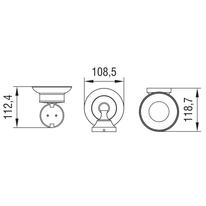 Mydelniczka naścienna, Art Platino Nikolas chrom - sanitbuy.pl