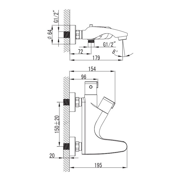 Bateria wannowa Art Platino Term jednouchwytowa termostatyczna, chrom - sanitbuy.pl