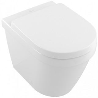 Toaleta WC stojąca Villeroy & Boch Architectura 37x54 cm lejowa DirectFlush bez kołnierza wewnętrznego, odpływ poziomy, biała We