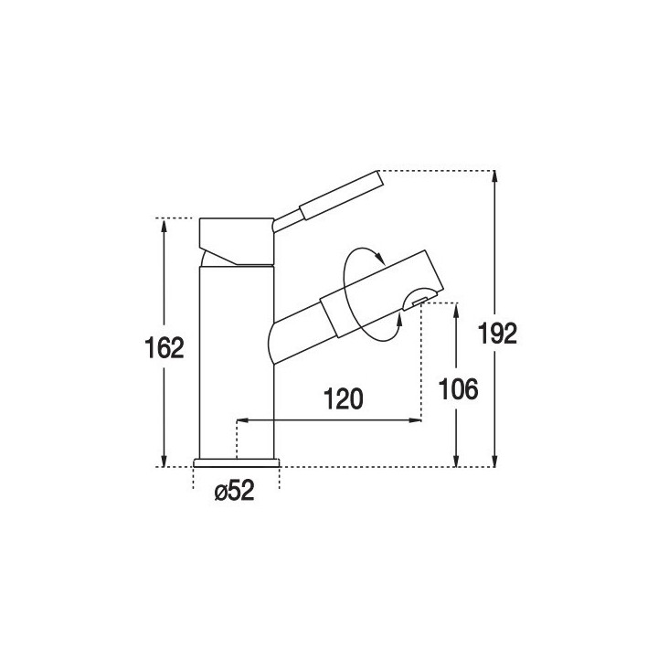Bateria umywalkowa Blue Water Denver Jednouchwytowa z obrotowym perlatorem, chrom - sanitbuy.pl