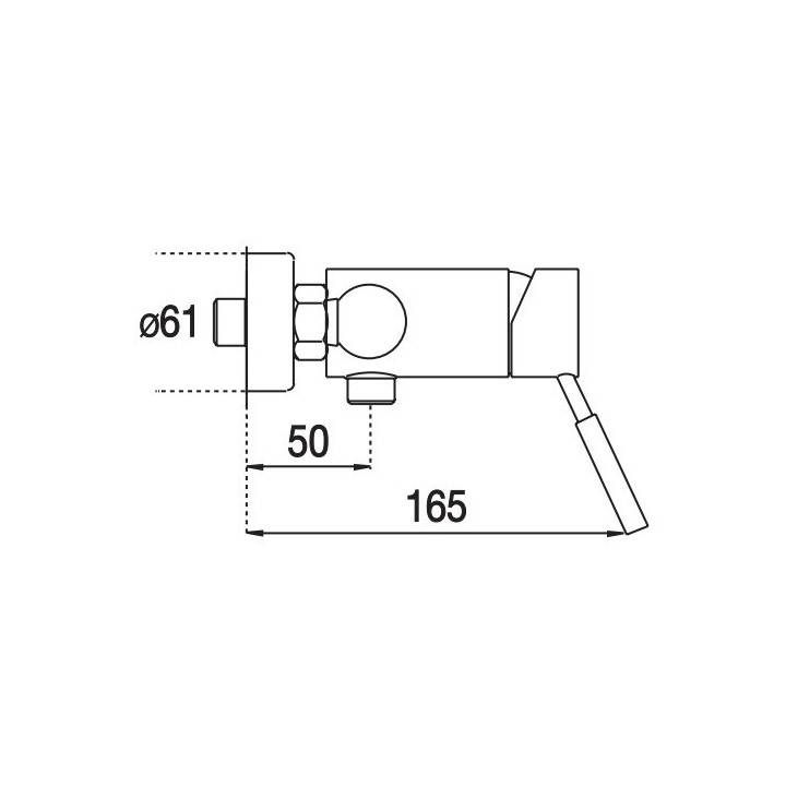 Bateria prysznicowa Blue Water Denver Jednouchwytowa ścienna, chrom - sanitbuy.pl