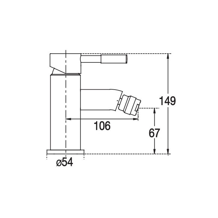 Bateria bidetowa Blue Water Denver jednouchwytowa z korkiem automatycznym, chrom - sanitbuy.pl