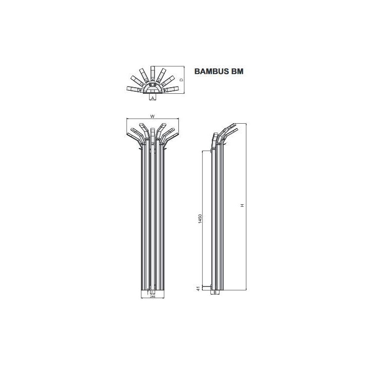 Grzejnik Enix Palma (PL) 66,8x188,6 cm - kolor standardowy- sanitbuy.pl