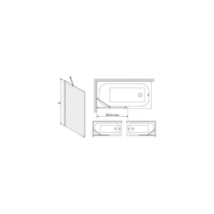 Parawan nawannowy Sanplast Free Line II 70 cm PW1/FREEII-70 - sanitbuy.pl