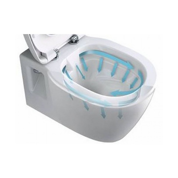 Miska wisząca WC Ideal Standard 36,5x54 cm Connect Rimles Aquablade biała- sanitbuy.pl