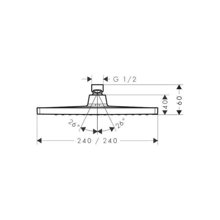 Głowica prysznicowa Hansgrohe Crometta E 240 1 jet, chrom- sanitbuy.pl