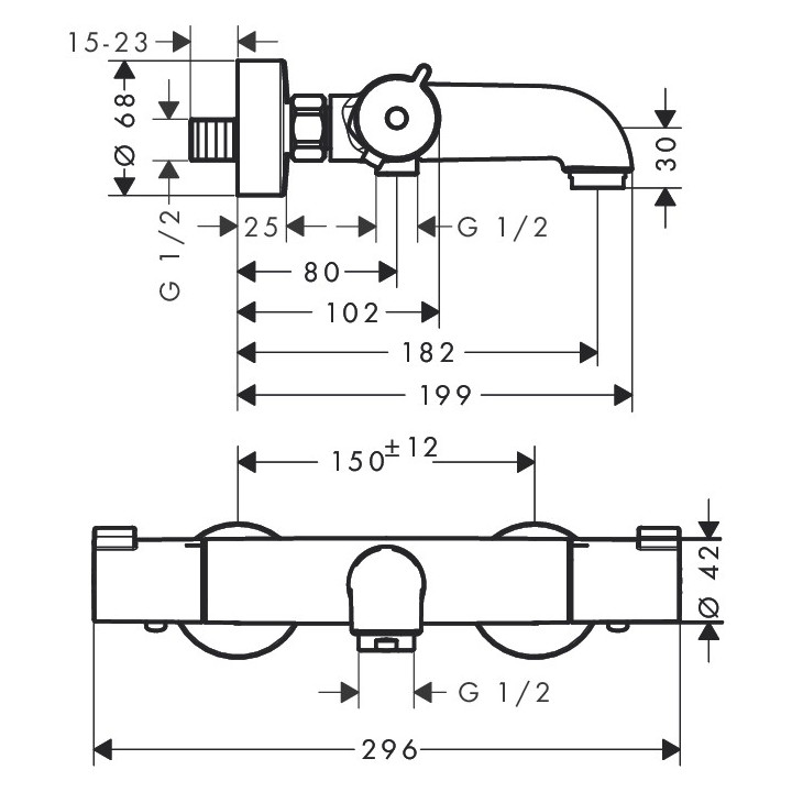 Bateria wannowa termosteryczna Ecostat 1001 SL - sanitbuy.pl