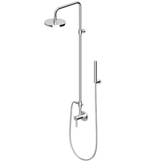 Zestaw prysznicowy Zucchetti Pan z deszczownicą, czarny matowy - sanitbuy.pl