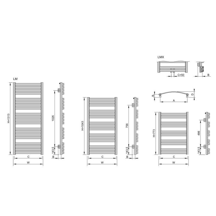 Grzejnik Enix Hiacynt (HX) 55,5x77,3 cm - biały mat- sanitbuy.pl