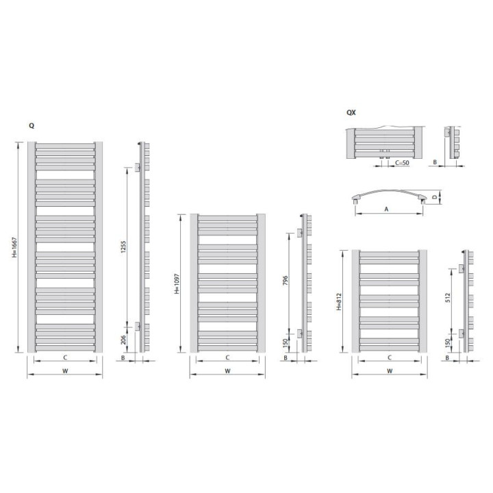 Grzejnik Enix Quatro (Q) 59,5x81,2 cm - biały mat- sanitbuy.pl