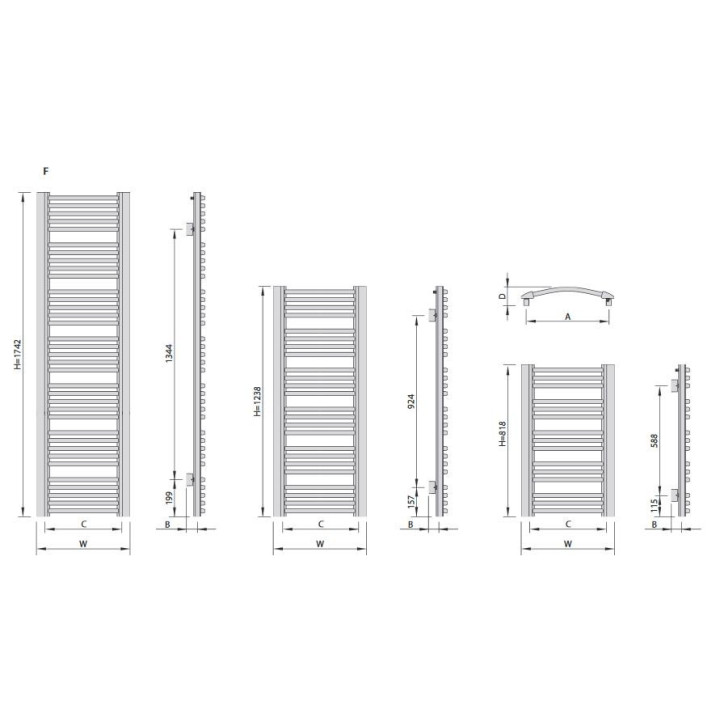 Grzejnik Enix Quatro (QX) 59,5x166,7 cm - biały mat- sanitbuy.pl
