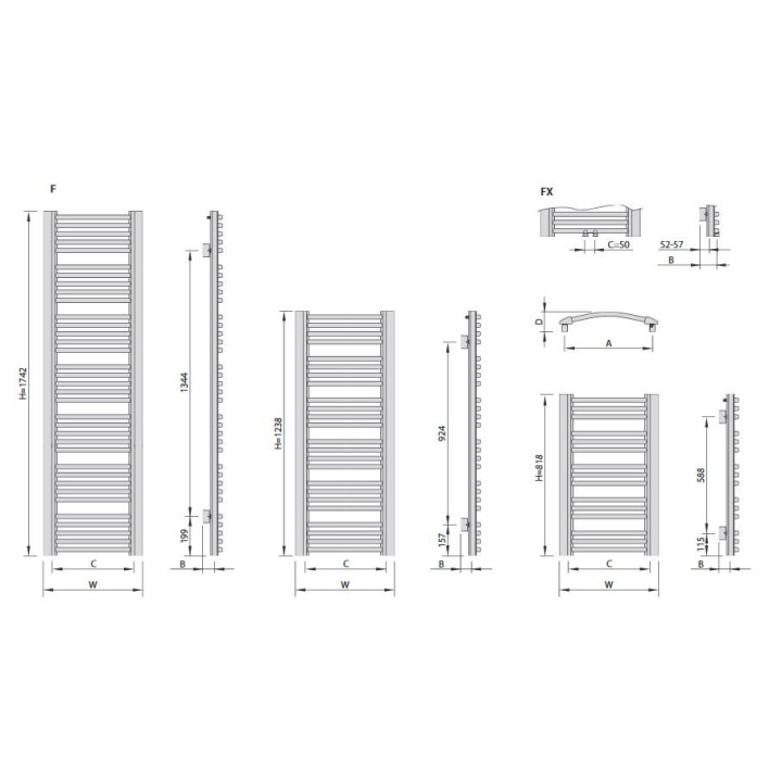 Grzejnik Enix Focus (F) 50,2x81,8 cm - biały błyszczący- sanitbuy.pl