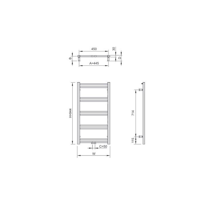 Grzejnik Enix Hiacynt (HX) 55,5x158,3 cm - biały mat- sanitbuy.pl