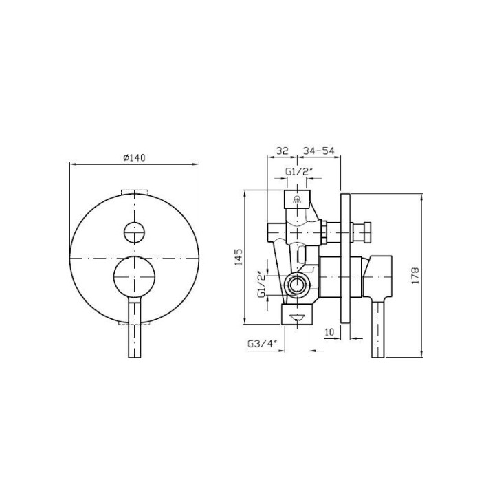 Bateria wannowo-prysznicowa podtynkowa, Zucchetti Pan czarna matowa, gofrowana 2-odbiorniki- sanitbuy.pl
