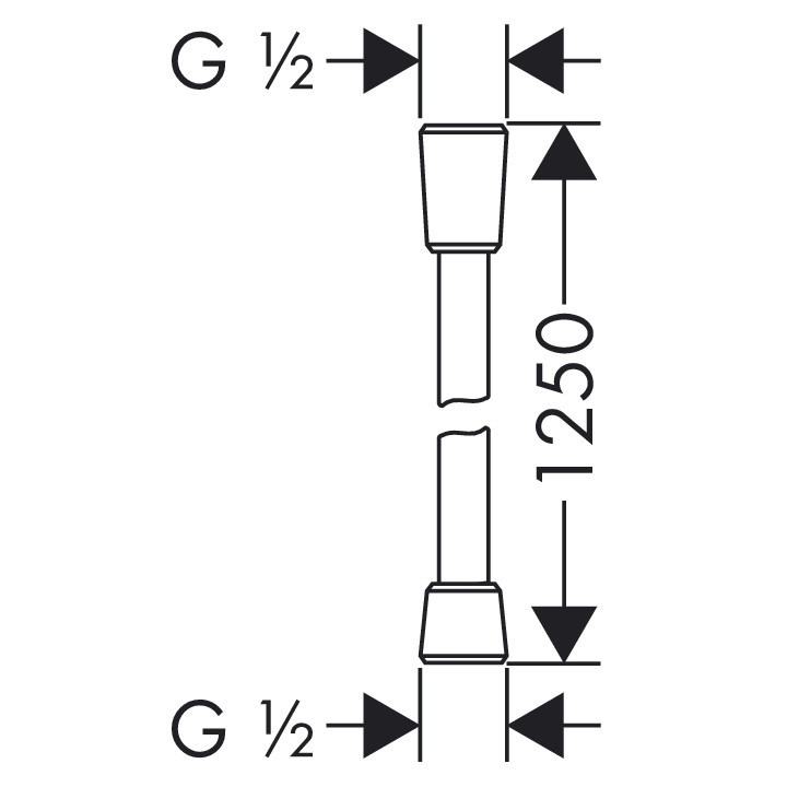 Wąż prysznicowy Hansgrohe Isiflex z imitacją powierzchni metalicznej 1,25 m- sanitbuy.pl