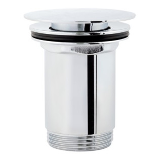 Korek Klik-Klak Omnires do syfonu umywalkowego, cylindryczny, płaski, chrom- sanitbuy.pl