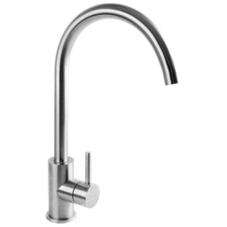 Bateria zlewozmywakowa Omnires Albany z obrotową wylewką, ze stali nierdzewnej, Inox- sanitbuy.pl