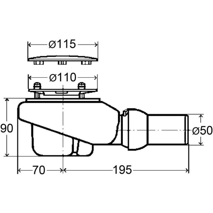 Komplet odpływowo-przelewowy do brodzików Viega Tempoplex Plus- sanitbuy.pl