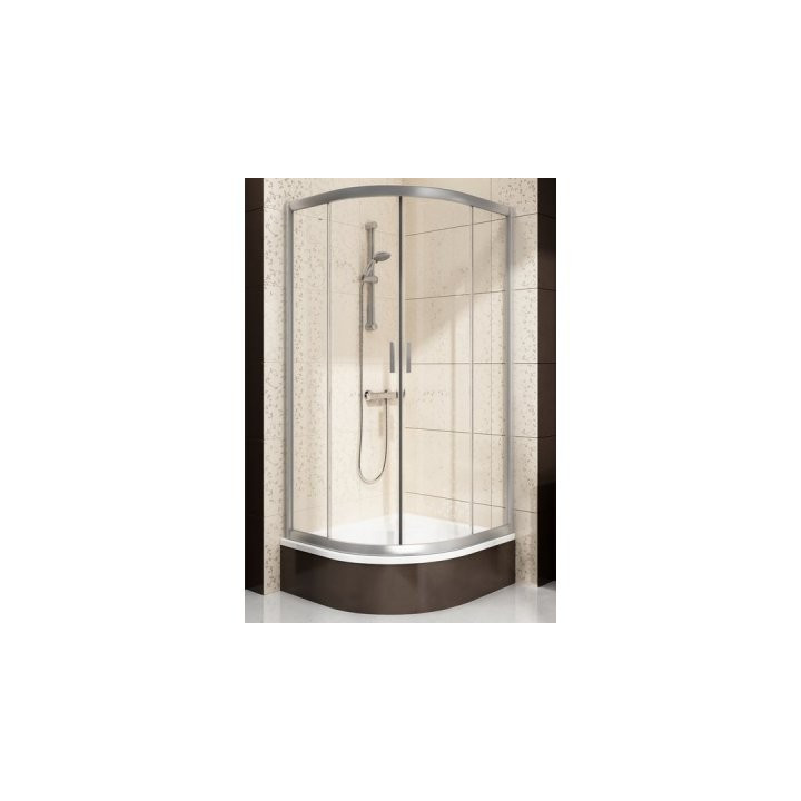 Kabina prysznicowa Ravak Blix Sabina BLCP4-80 półokrągła biel + grafit - sanitbuy.pl