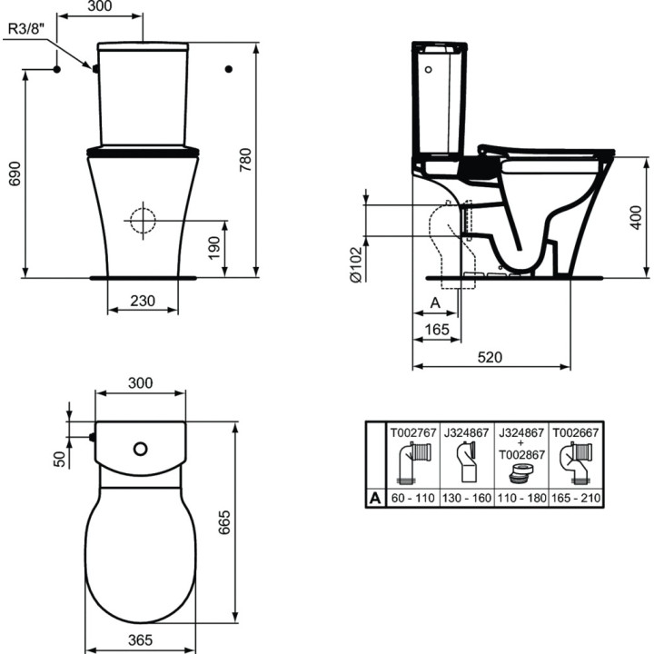 Miska kompaktu WC Ideal Standard Connect Air AquaBlade - sanitbuy.pl