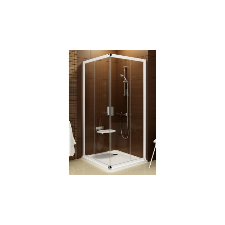 Kabina kwadratowa Ravak Blix BLRV2-80 narożna polerowane aluminium + grafit - sanitbuy.pl