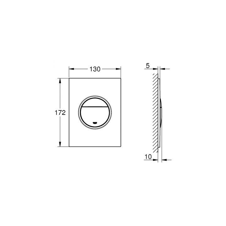 Grohe Arena Cosmopolitan S przycisk spłukujący biel alpejska 37624SH0- sanitbuy.pl