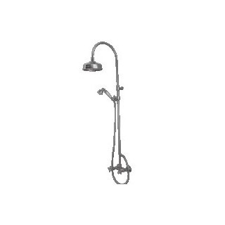 Zestaw prysznicowy Kerasan Retro z deszczownicą i słuchawką prysznicową gold- sanitbuy.pl