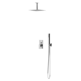 Zestaw natryskowy Bruma Linea deszczownica 20 cm z baterią podstynkową i słuchawką, sunset- sanitbuy.pl