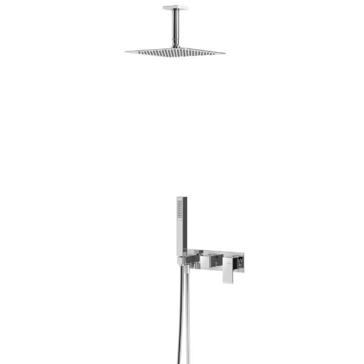 Zestaw natryskowy z baterią podtynkowa i słuchawką Bruma Linea deszczownica 20 cm, sunset- sanitbuy.pl