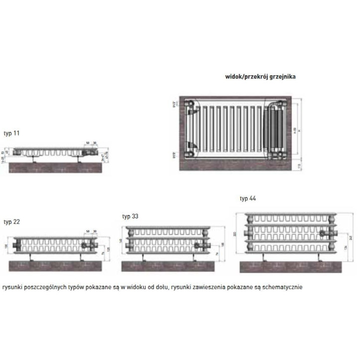 Grzejnik Termoteknik Design Flat Front typ 22, 60x40 cm - biały- sanitbuy.pl