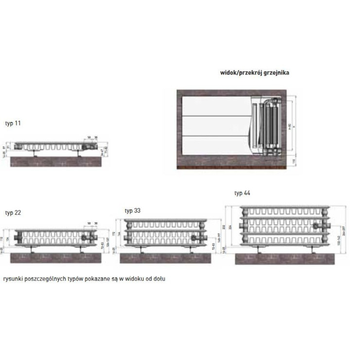 Grzejnik Termoteknik Design Flat Front typ 22, 60x40 cm - biały- sanitbuy.pl