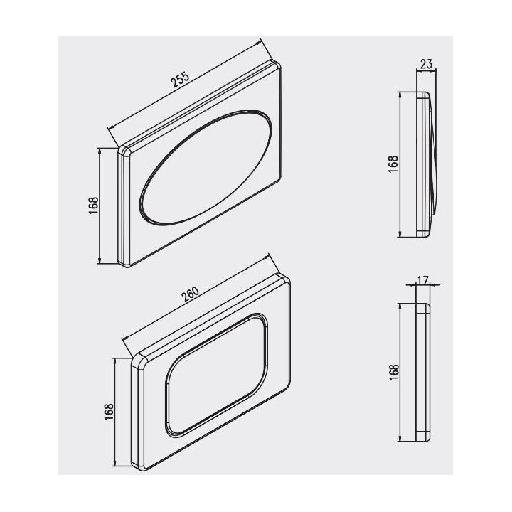 Przycisk spłukujący Jomo do spłuczek podtynkowych TSR, spłukiwanie dwuilościowe, biały- sanitbuy.pl