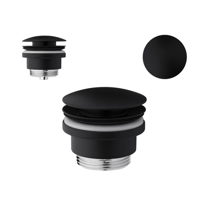 Korek do umywalki Vedo klik-klak UNO czarny mat- sanitbuy.pl