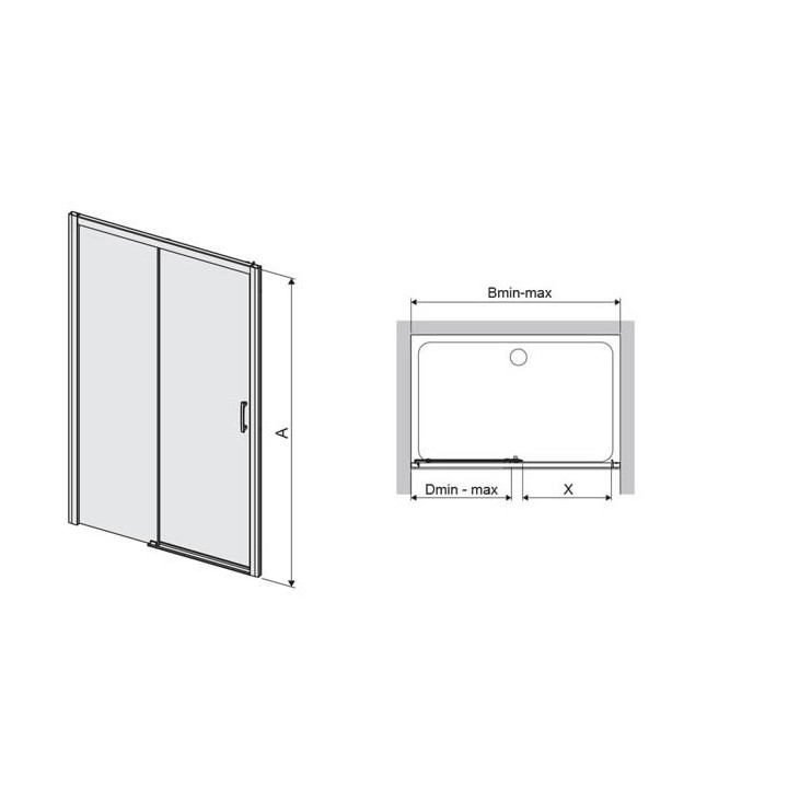 Drzwi przesuwne Sanplast D2L(P)/FREEZONE 120x190 cm profil pergamon, szkło W0- sanitbuy.pl