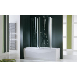 Kabina nawannowa Novellini Aurora 80x150cm 4 częściowa składana profil chrom- sanitbuy.pl