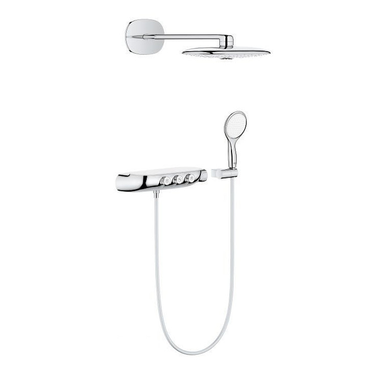 Zestaw prysznicowy Grohe Rainshower System SmartControl 360 DUO podtynkowy termostatyczny z deszczownicą, chrom - sanitbuy.pl